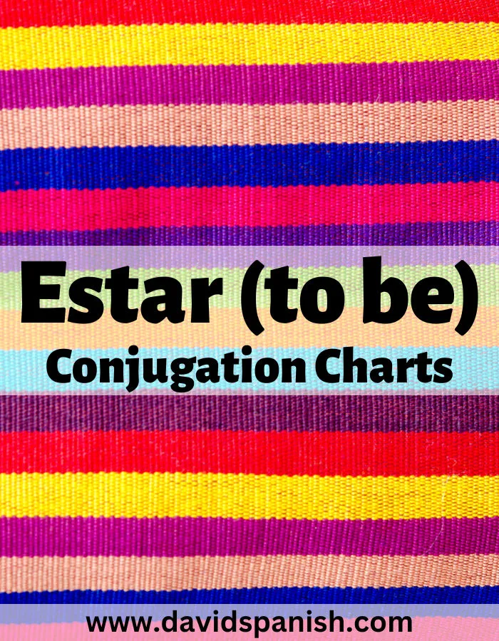Estar conjugation charts