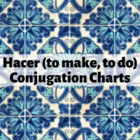 Hacer (to make, to do) conjugation charts