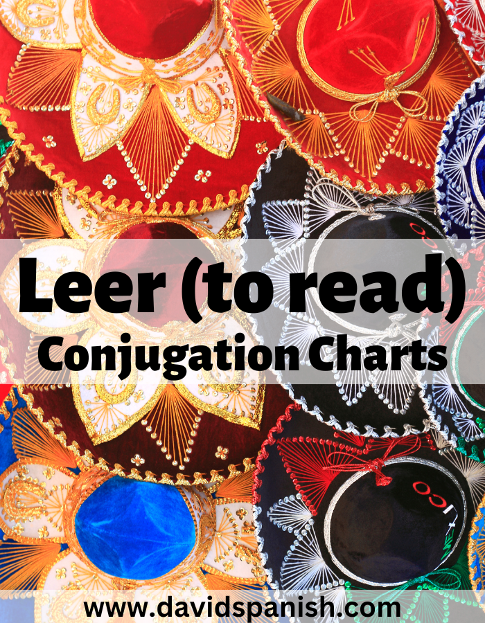 Leer (to read) conjugation chrats