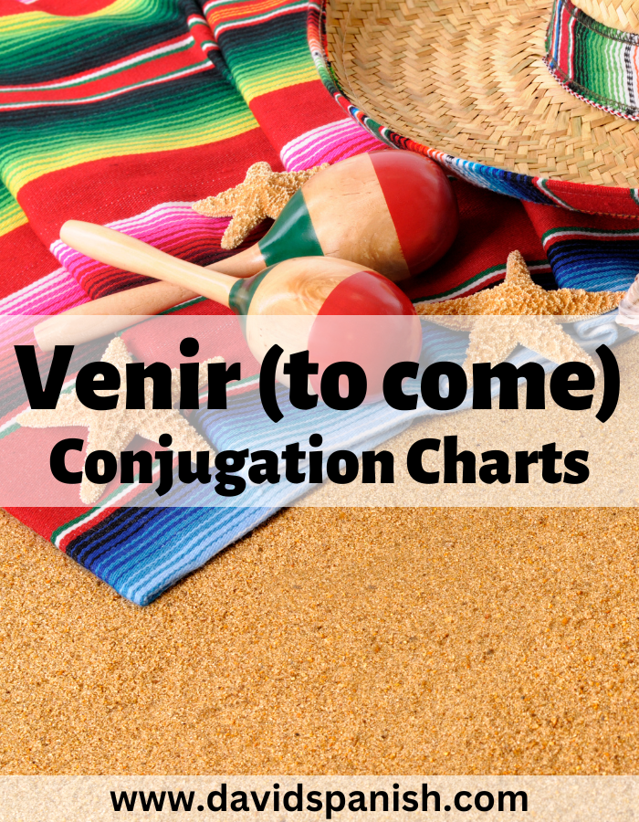 Venir (to come) conjugation charts.