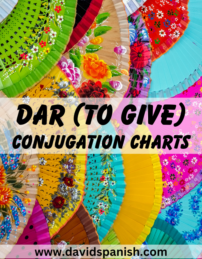 Dar (to give) conjugation charts.