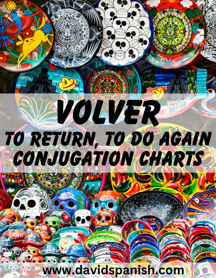 Volver: (to return, come back, do again) conjugation charts.